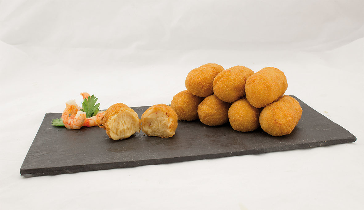 croquetas gambas al ajillo
